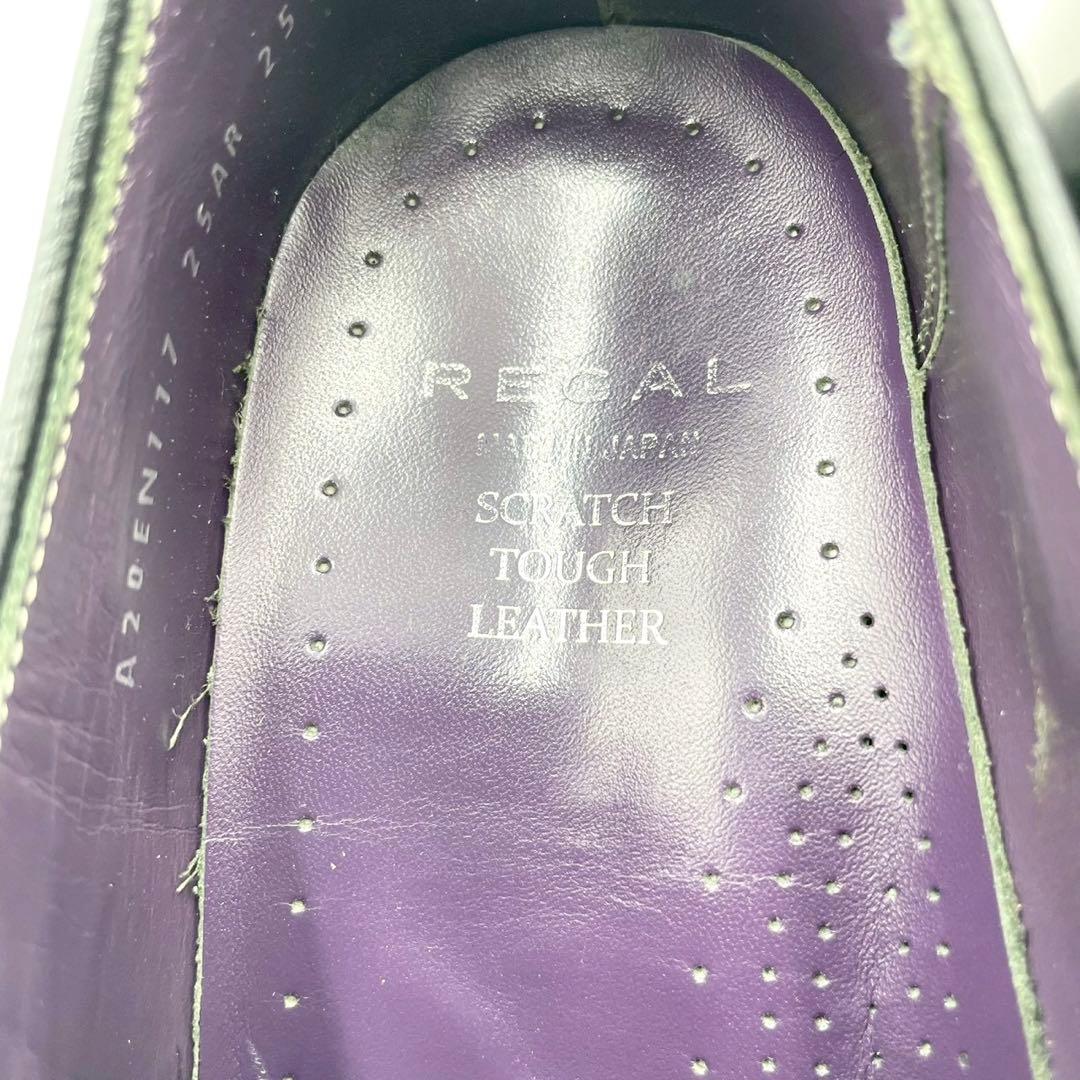 リーガル ストレートチップ 黒 25cm ビジネスシューズ 日本製 Y1259