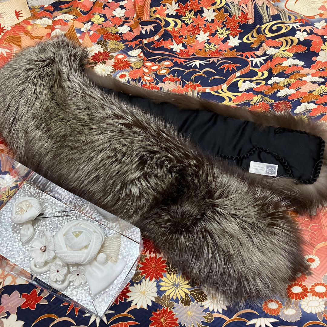 逸品６点！鈴乃屋振袖＆新品袋帯＆帯締&帯揚&新品髪飾り＆サガフォックス 成人式