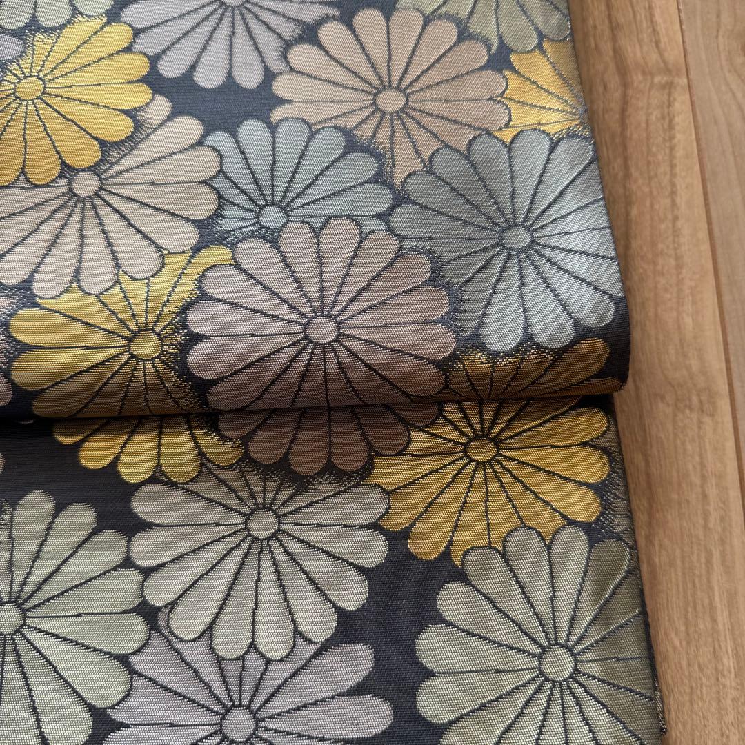 超美品　西陣織 陰山織物　箔屋清兵衛 六通　袋帯 草木染　袋帯　着物　443