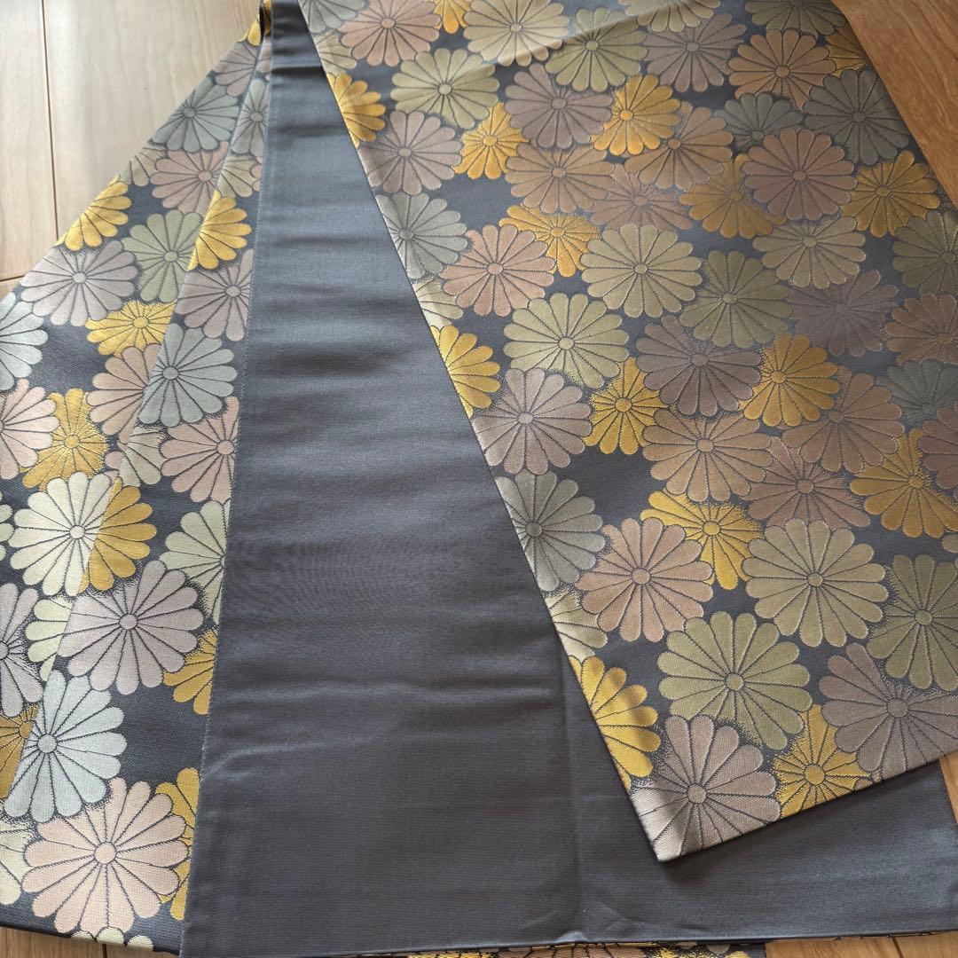 超美品　西陣織 陰山織物　箔屋清兵衛 六通　袋帯 草木染　袋帯　着物　443