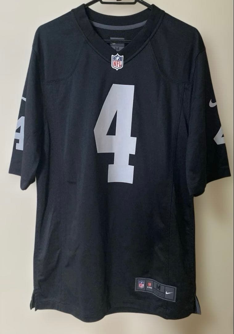 NFL RAIDERSレイダースCARRデレックカー オンフィールドジャージ M