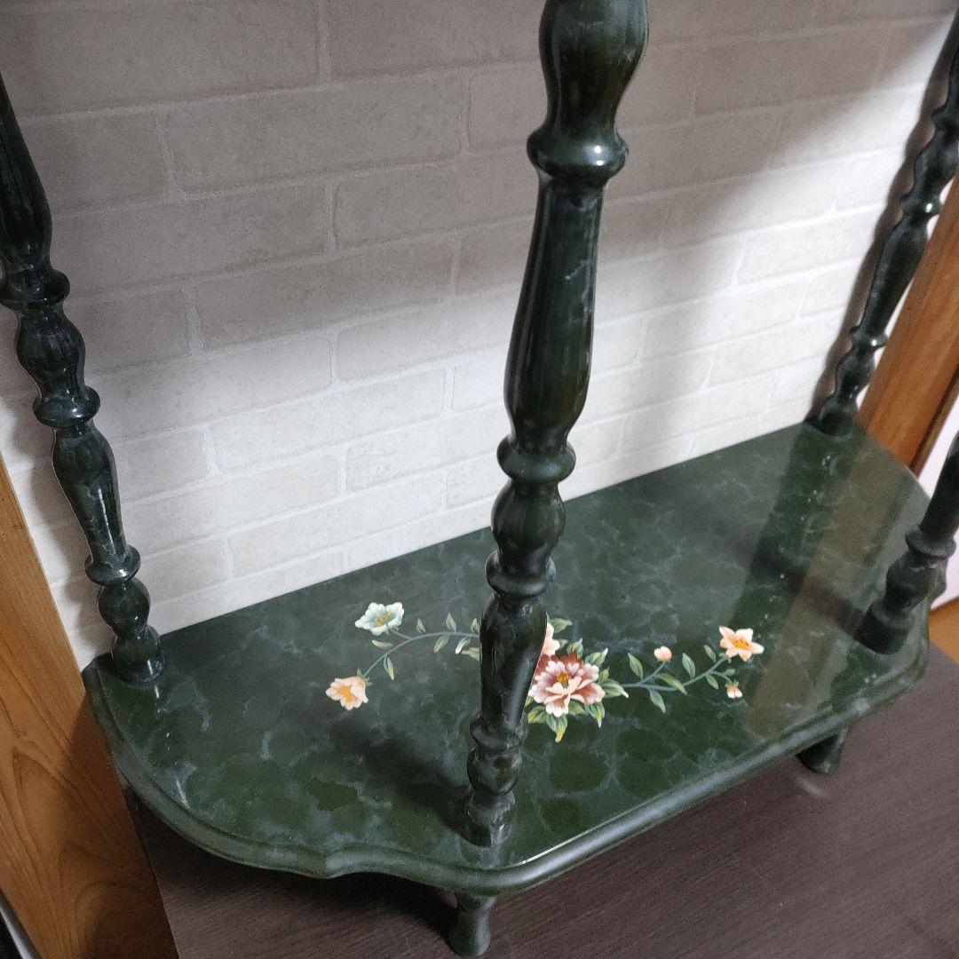 アンティーク コンソールテーブル サイドテーブル 花台 飾台 飾棚 イタリア家具