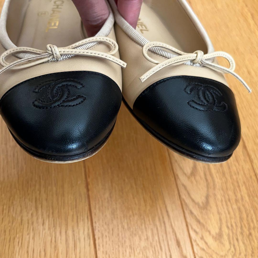 美品 シャネル CHANEL ココマーク バレエシューズ 36.5