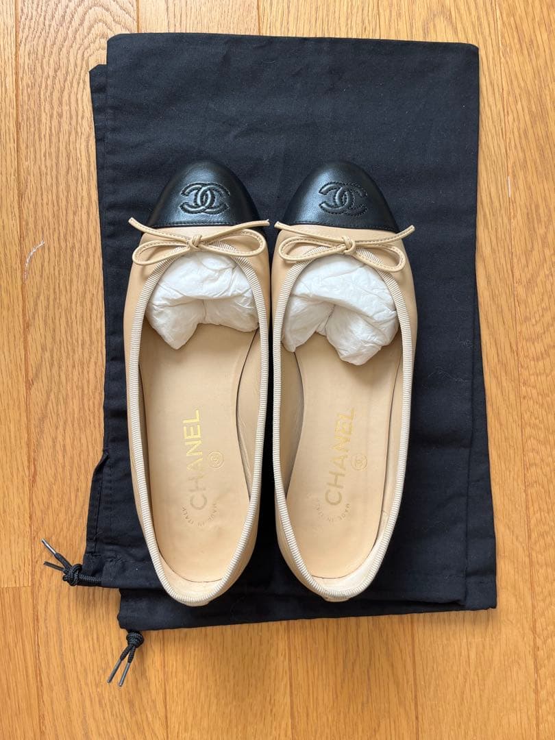 美品 シャネル CHANEL ココマーク バレエシューズ 36.5