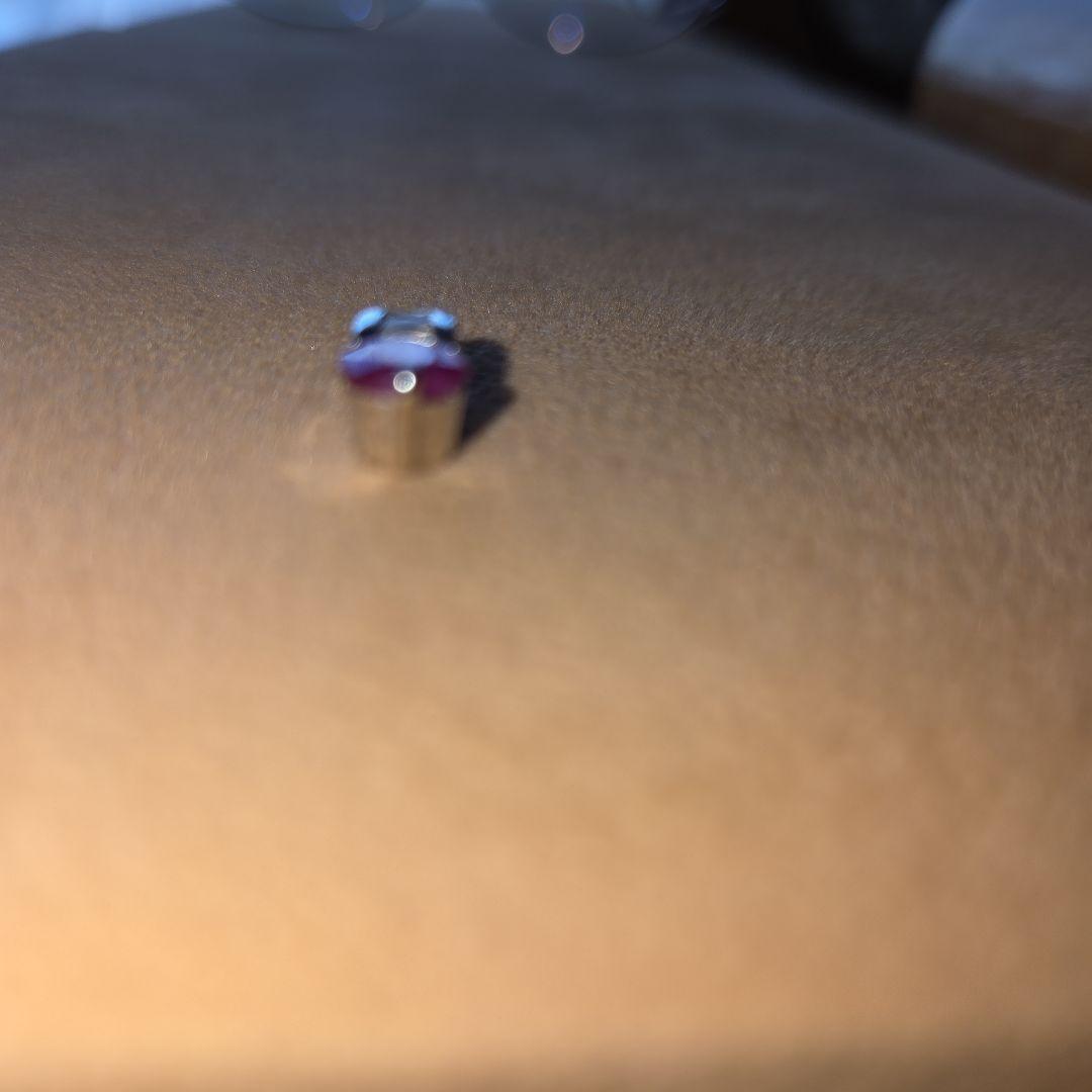 K18WG 1ctルビーダイヤモンド付きトップ