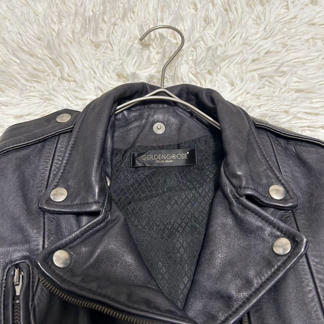 特価 ゴールデングース ダブル ライダースジャケット 牛革 レザー 本革 XS