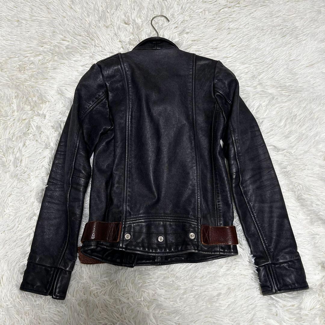 特価 ゴールデングース ダブル ライダースジャケット 牛革 レザー 本革 XS