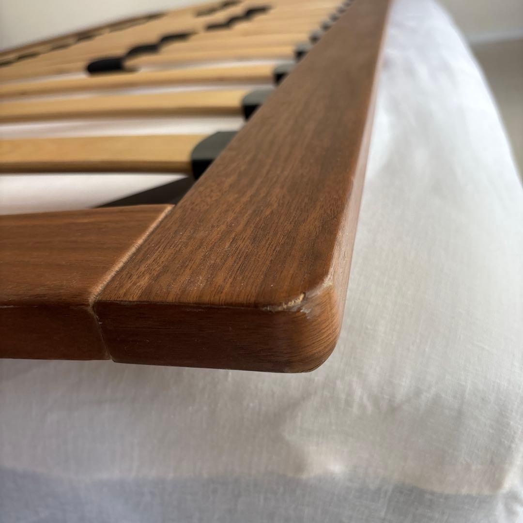 無印良品　木製ベッドフレーム　シングル　ウォールナット材