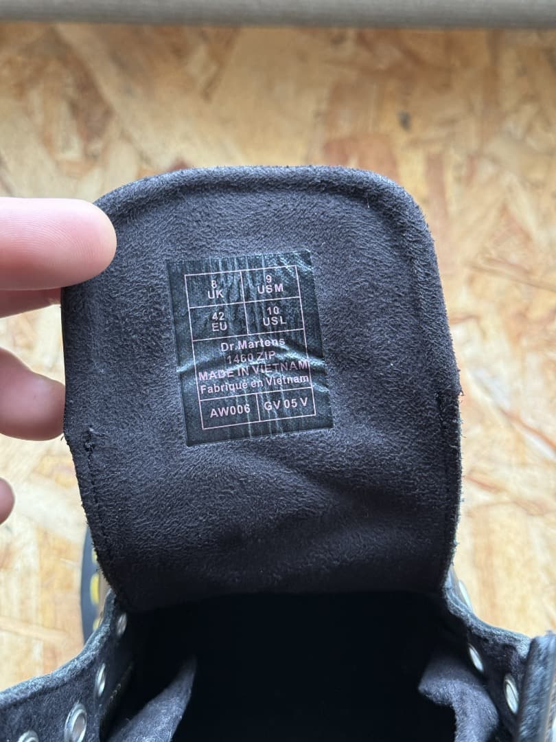 ドクターマーチン 1460 ZIP 8ホール ブーツ UK8 ブラック