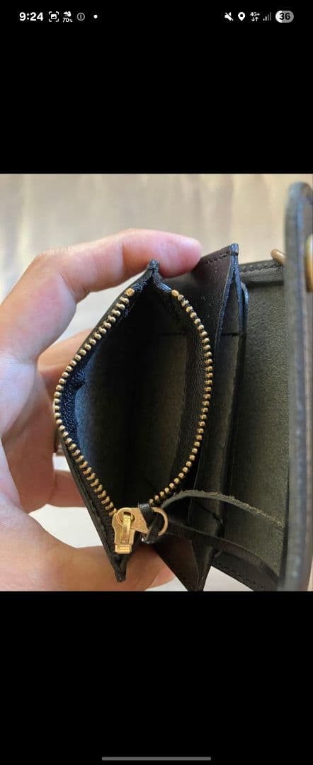 美品 b3labo 栃木レザー ミニウォレット