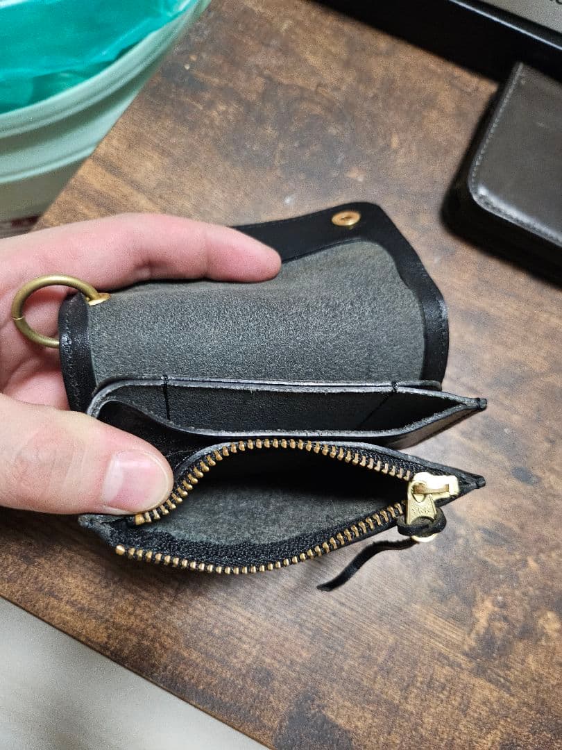 美品 b3labo 栃木レザー ミニウォレット