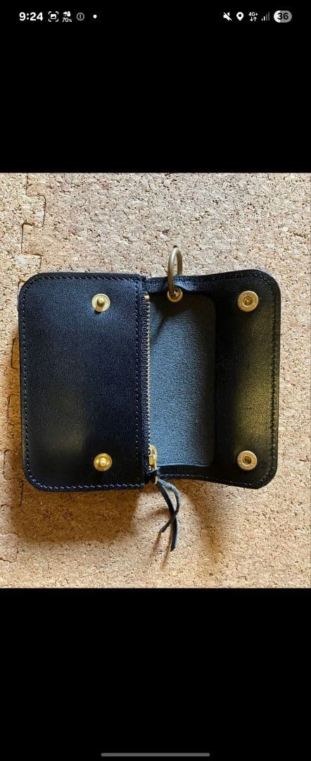 美品 b3labo 栃木レザー ミニウォレット