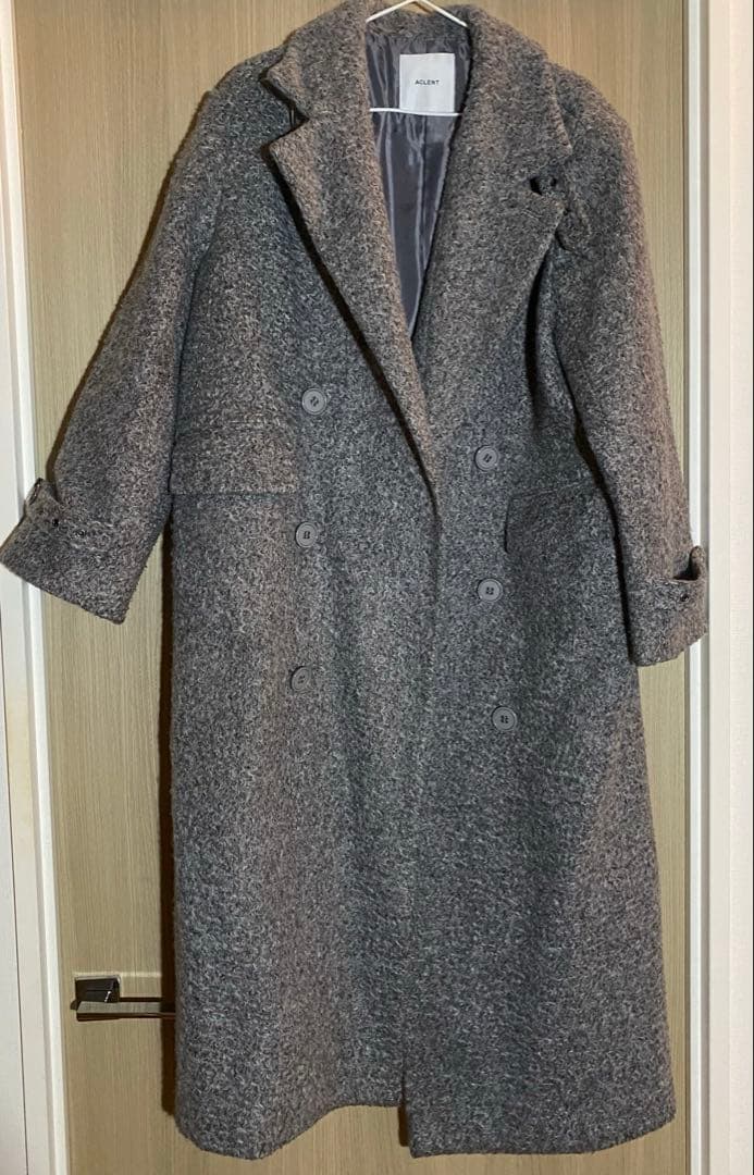 aclent チェスターロングコート　グレー