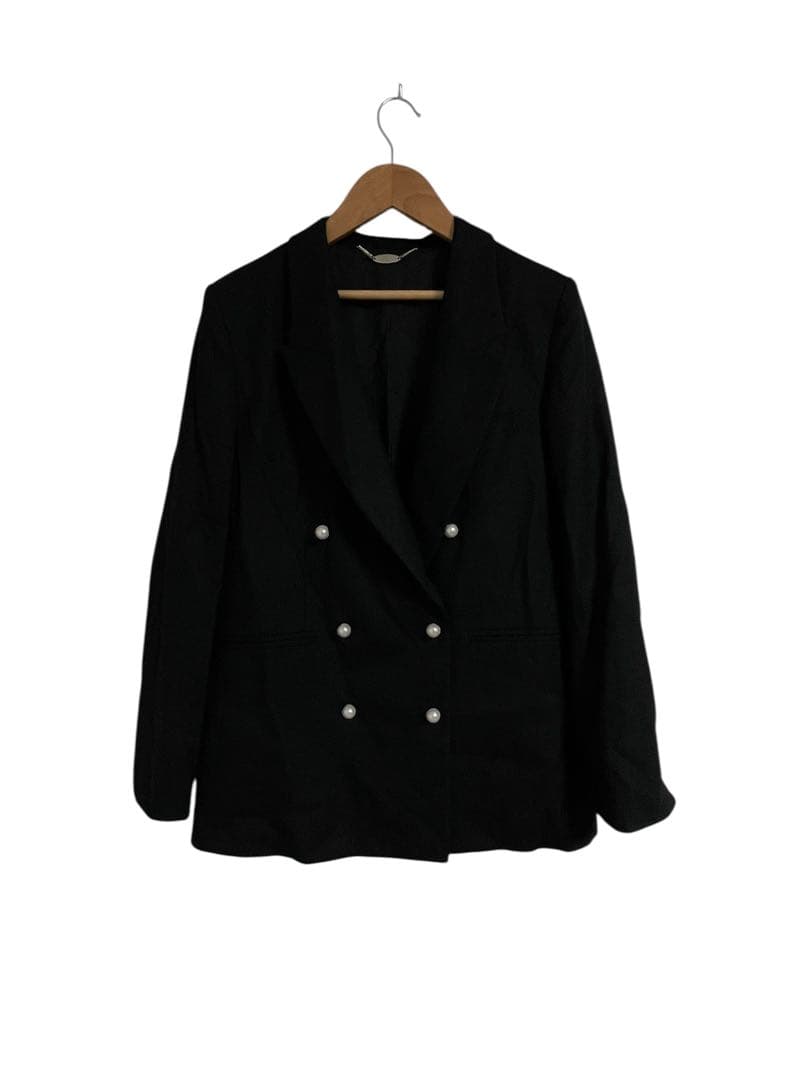 【完売品】ピンキー&ダイアン　ダブルブレストパールボタンジャケット　ブラック