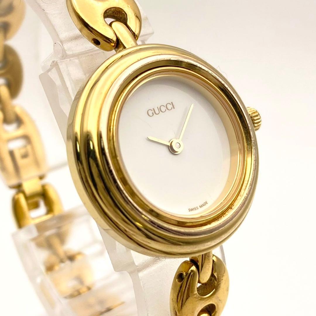 【稼働品】GUCCI グッチ チェンジベゼル クォーツ 腕時計 7色ベゼル