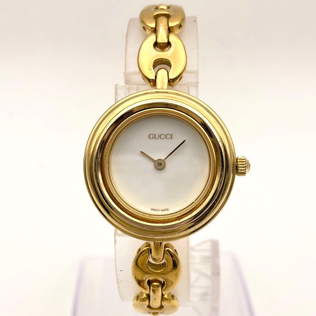 【稼働品】GUCCI グッチ チェンジベゼル クォーツ 腕時計 7色ベゼル