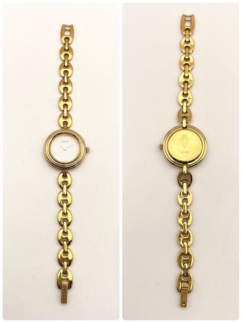【稼働品】GUCCI グッチ チェンジベゼル クォーツ 腕時計 7色ベゼル