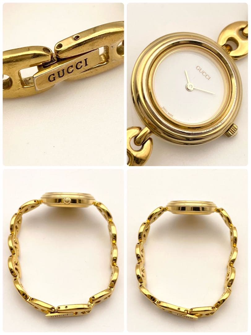 【稼働品】GUCCI グッチ チェンジベゼル クォーツ 腕時計 7色ベゼル