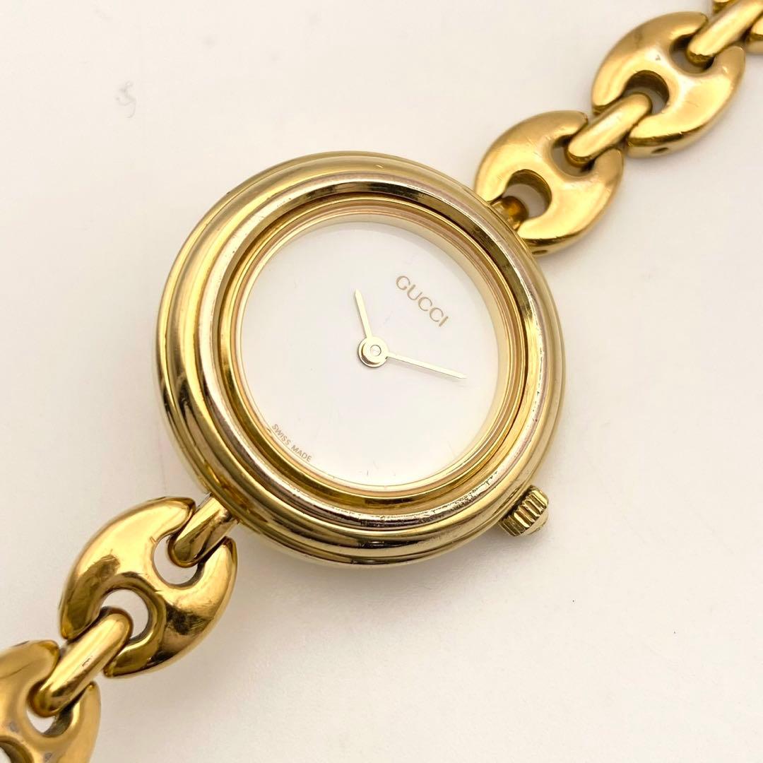 【稼働品】GUCCI グッチ チェンジベゼル クォーツ 腕時計 7色ベゼル