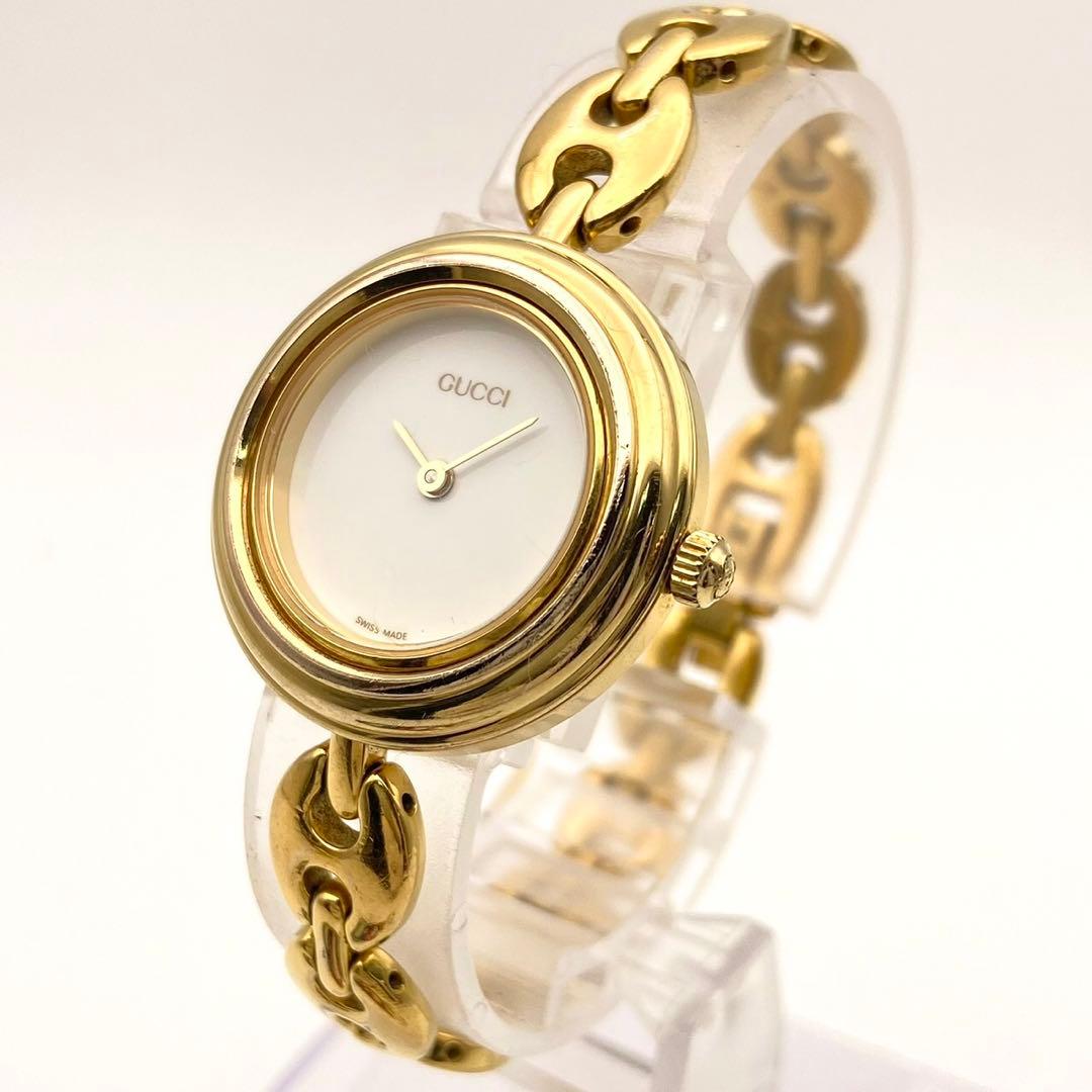 【稼働品】GUCCI グッチ チェンジベゼル クォーツ 腕時計 7色ベゼル