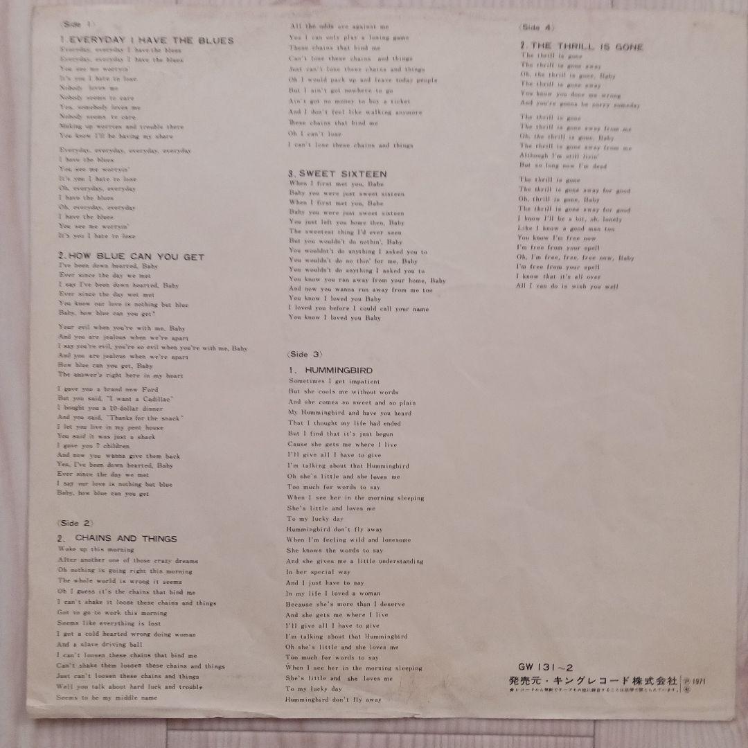 B.B.キング Live in Japan　2LP　再生確認済