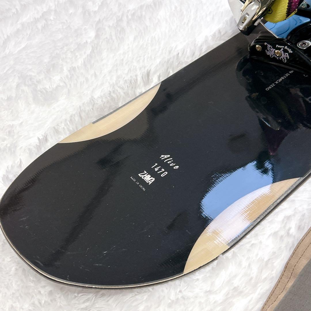 ZUMA ボード ALIVE 147㎝ SPOON バイン＋Burtonバッグ付