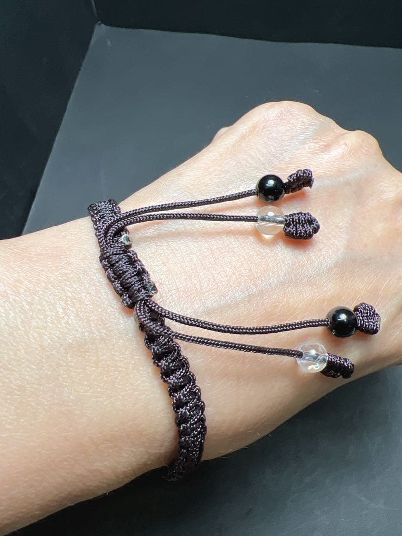 龍眼天珠紐ブレス　純銀シルバー 最高のパワー権力 金運財運 魔除け 幸福呼ぶ❣️