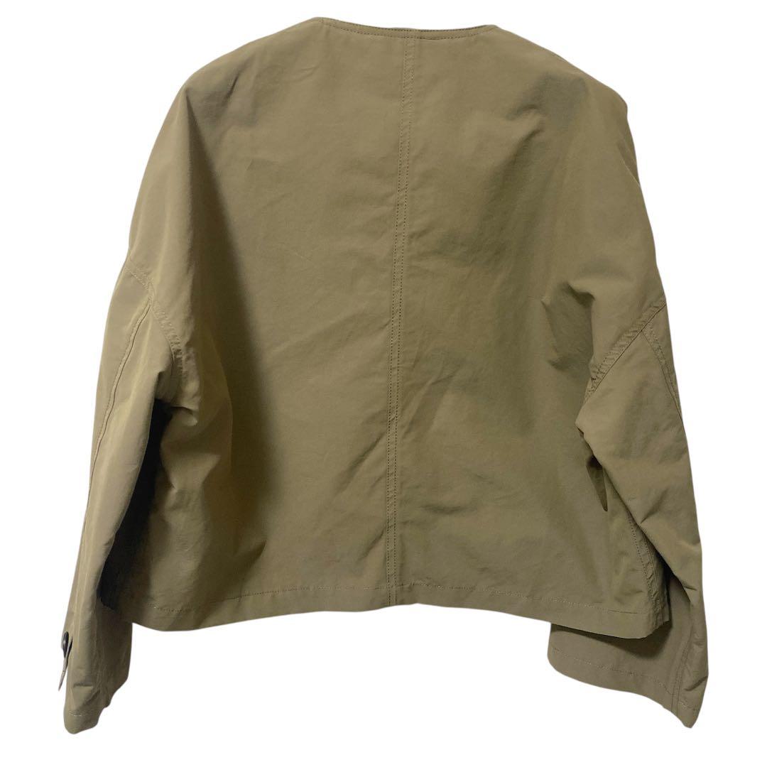 IENA イエナ　ウェザーノーカラージャケット　カーキ　F フリーサイズ