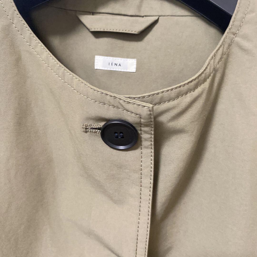 IENA イエナ　ウェザーノーカラージャケット　カーキ　F フリーサイズ
