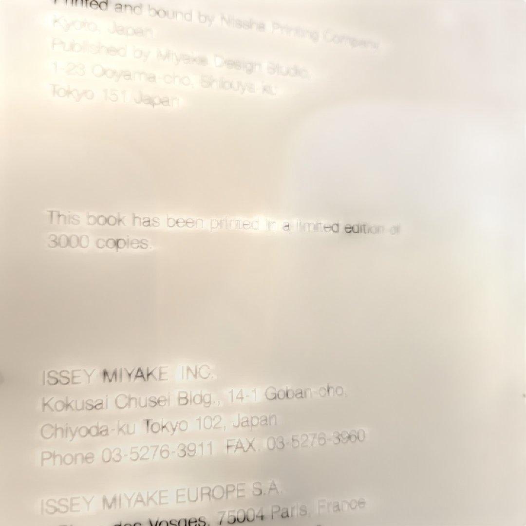 美品 ISSEY MIYAKE BY IRVING PENN 3000冊限定