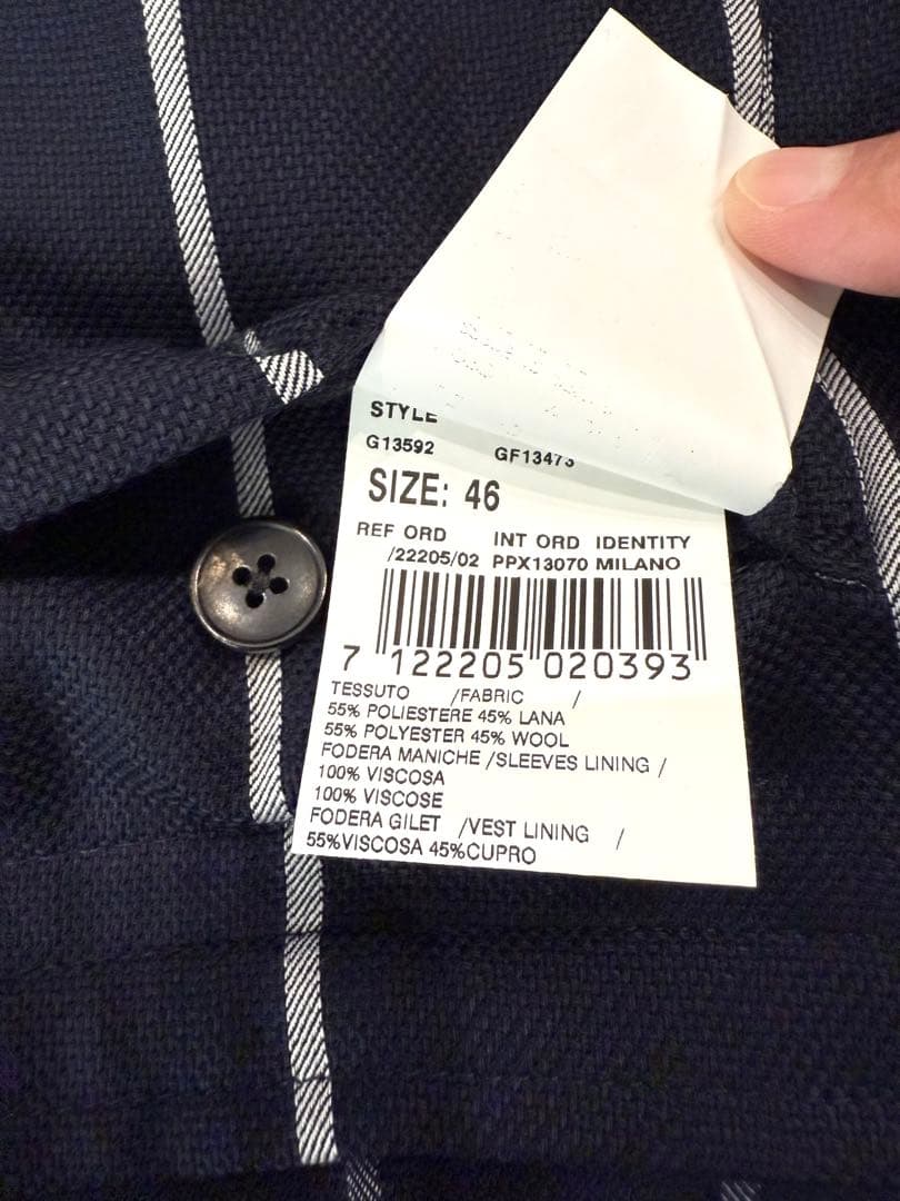 Gabriele Pasini◻️ガブリエレ・パジーニ◻️ネイビースーツ46◻️極美品