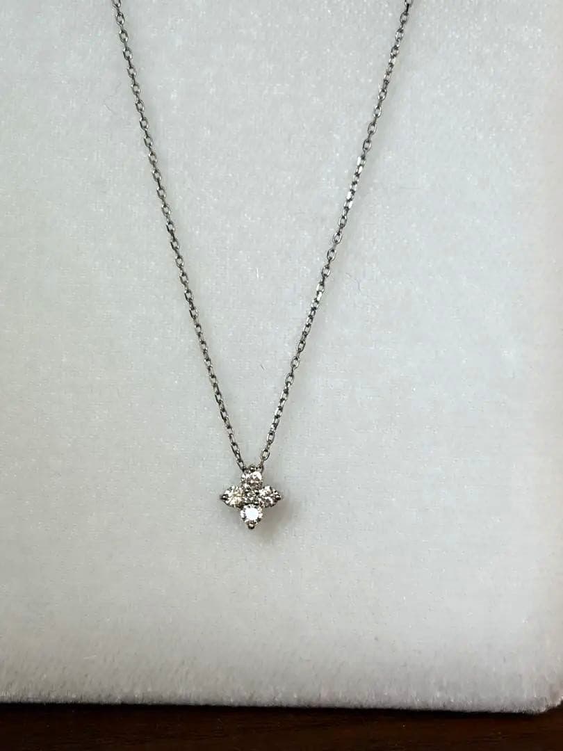 処分価格0.14カラット TAKE-UP プラチナ…ダイヤモンドネックレス