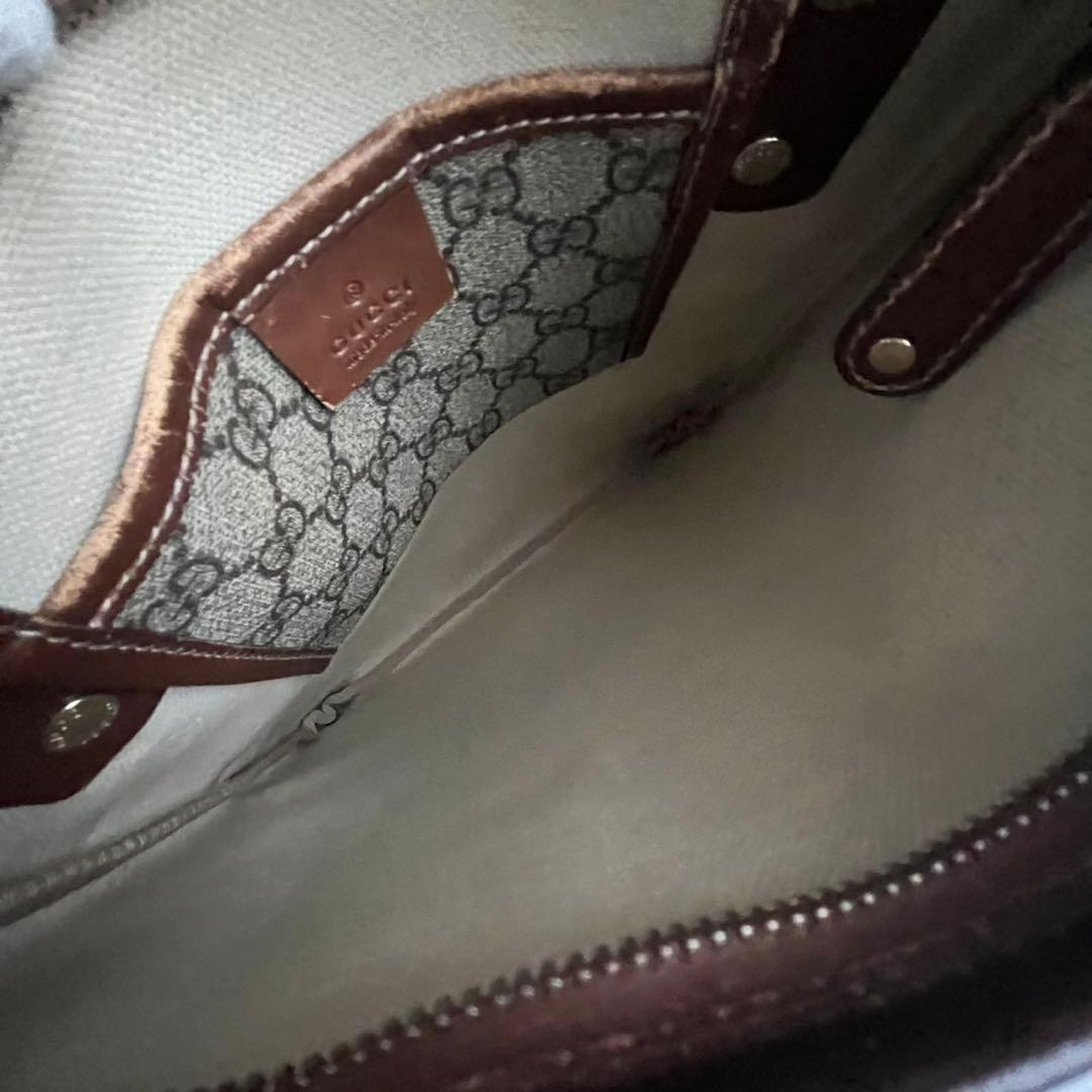 極美品✨　GUCCI ショルダーバッグ　pvc ベージュ　シェリーライン