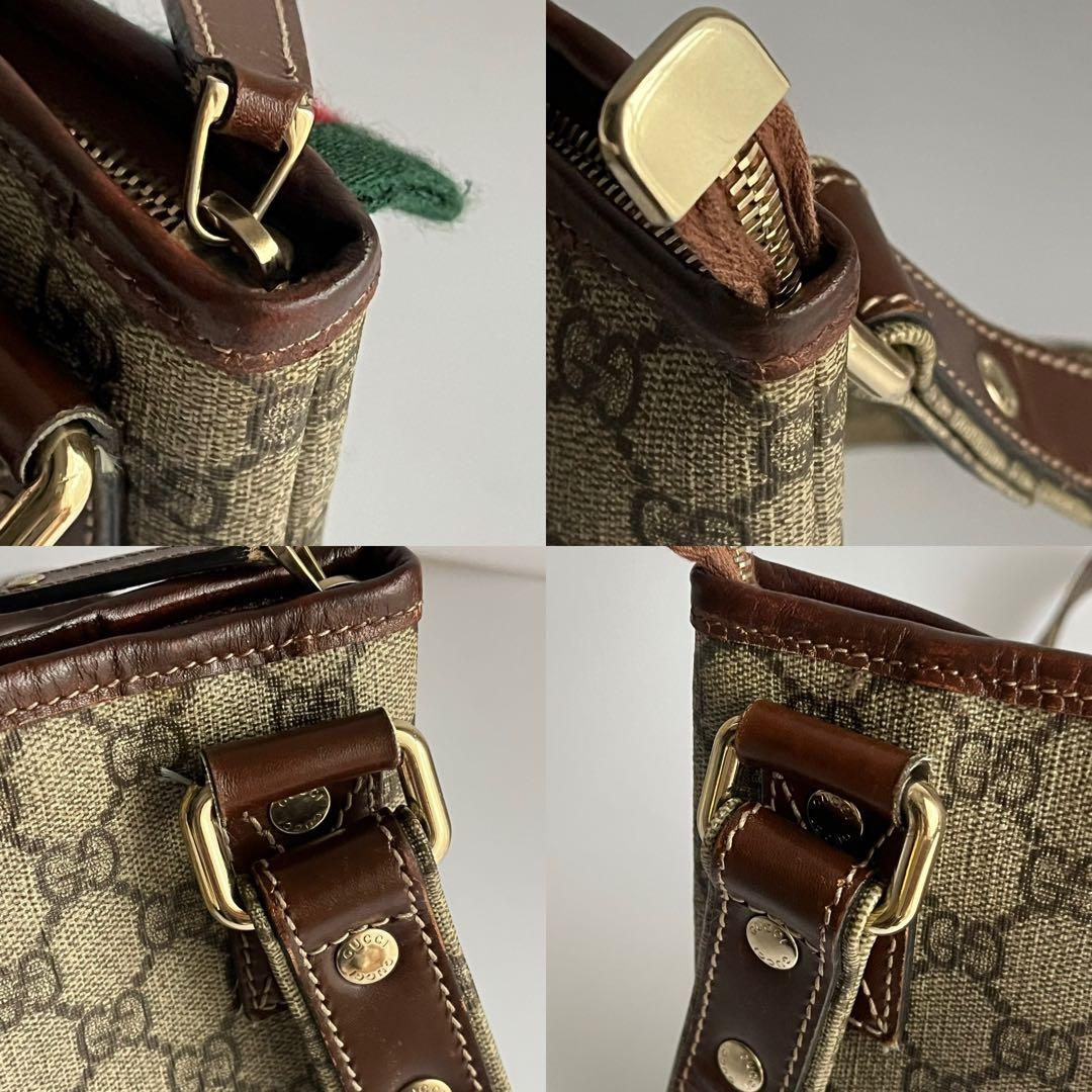 極美品✨　GUCCI ショルダーバッグ　pvc ベージュ　シェリーライン