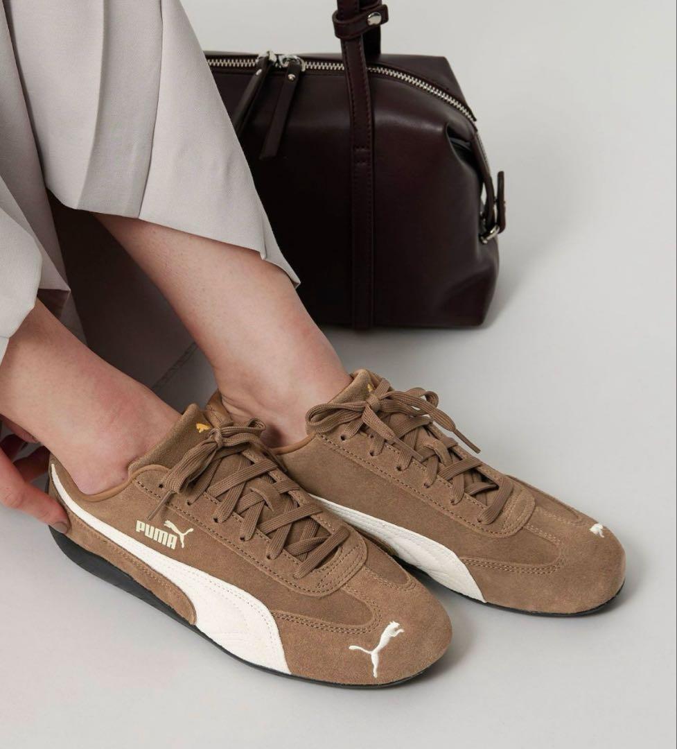 送料込み　人気　Puma スピードキャット スニーカー　 ブラウン24cm