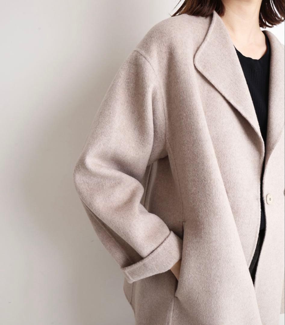 スローブイエナ　HAMILTON ダブルフェイスウールショートコート