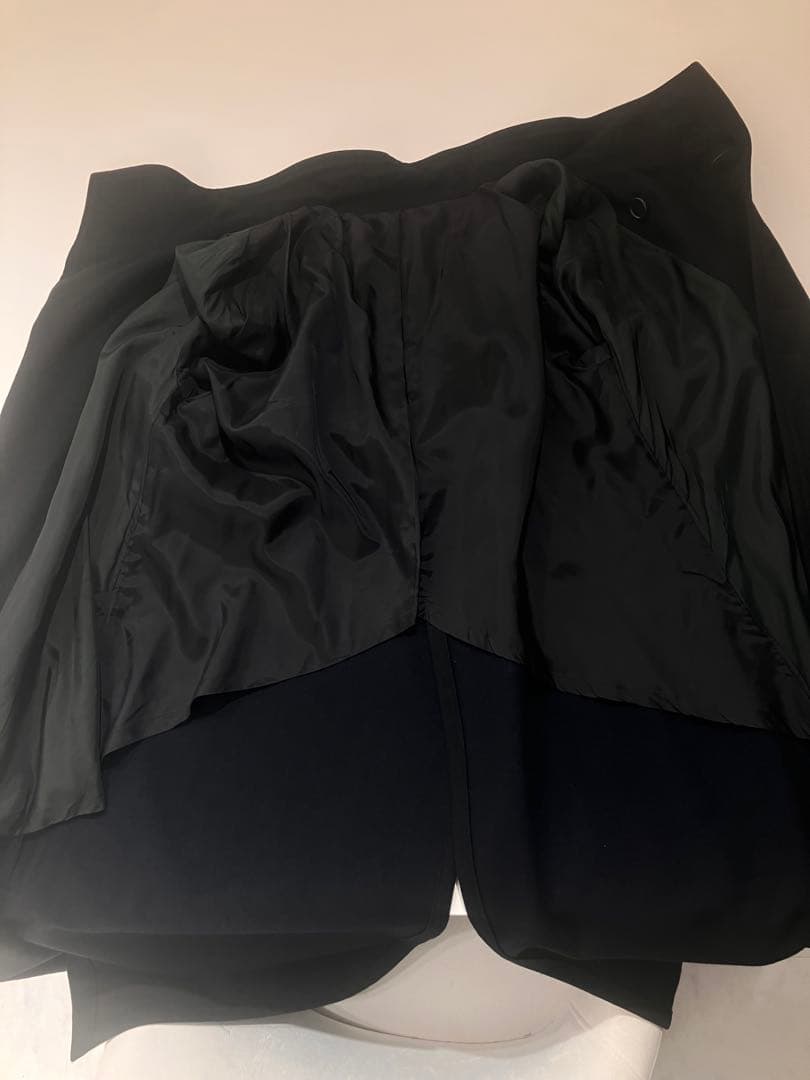 黒のロングコート ウール