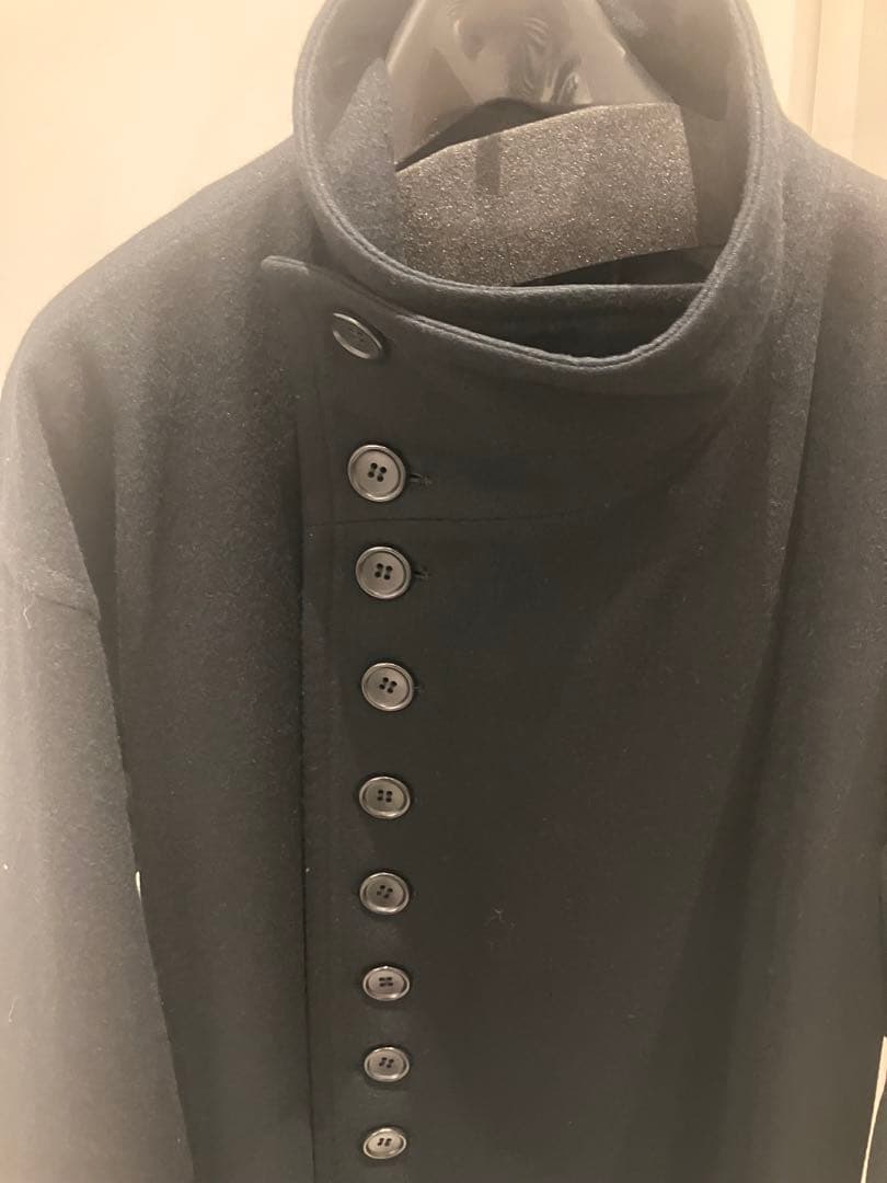 黒のロングコート ウール