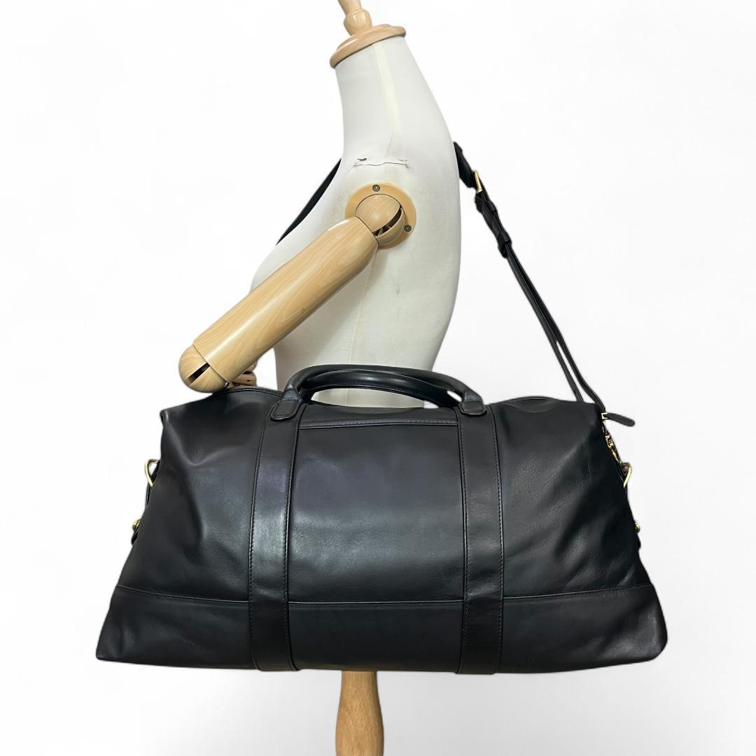 美品 COACH ボストンバッグ レザー ブラック オールドコーチ 2way