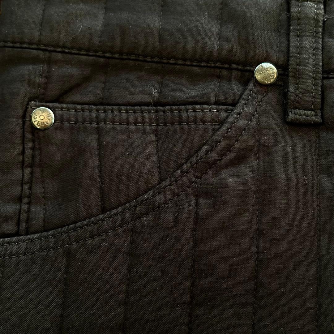 80s【Wrangler】ベルギー製 中綿入りキルトパンツ Black L