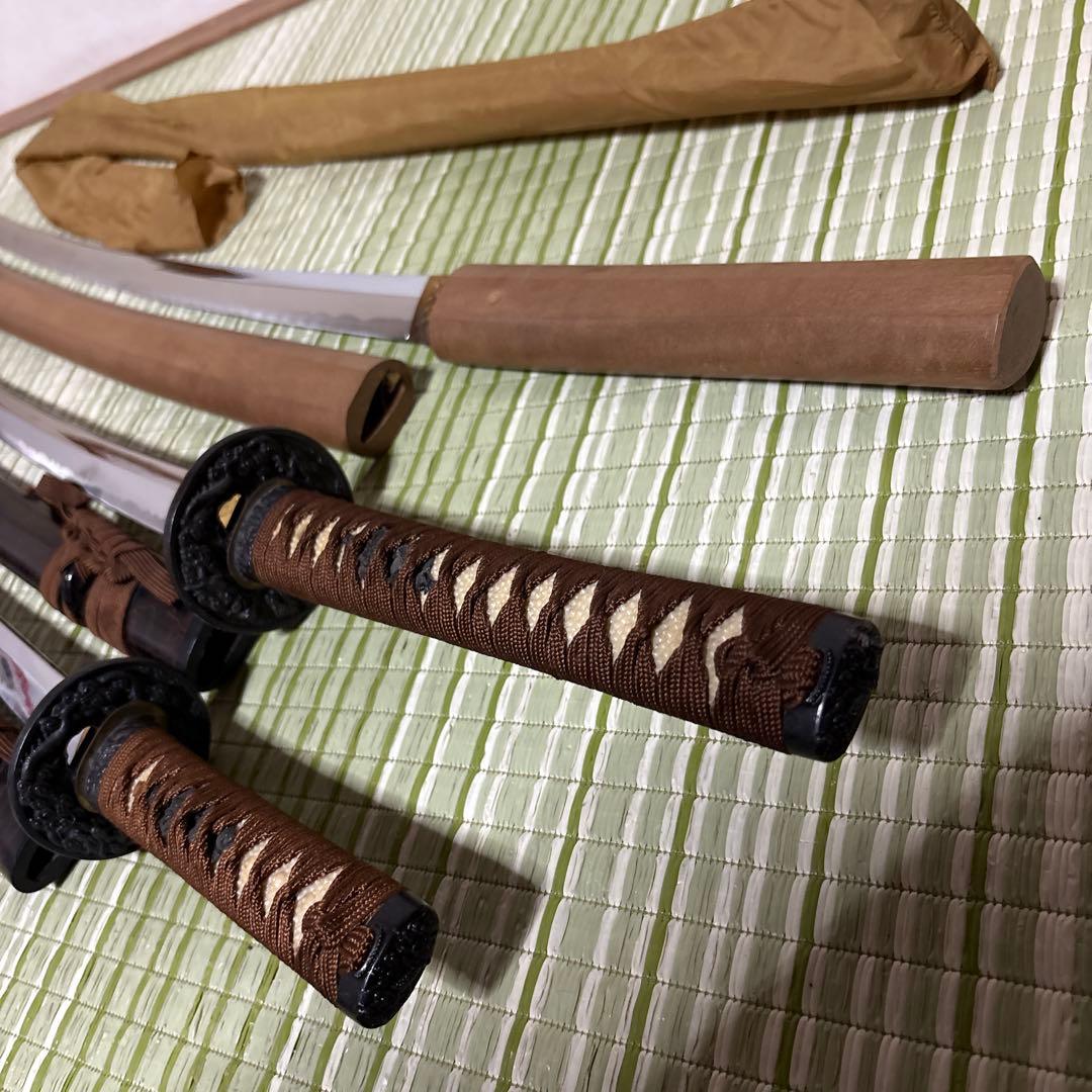 模造刀　模擬刀　武士　侍　伝統工芸　剣　ソード　太刀　小太刀　鞘　鍔　3本セット