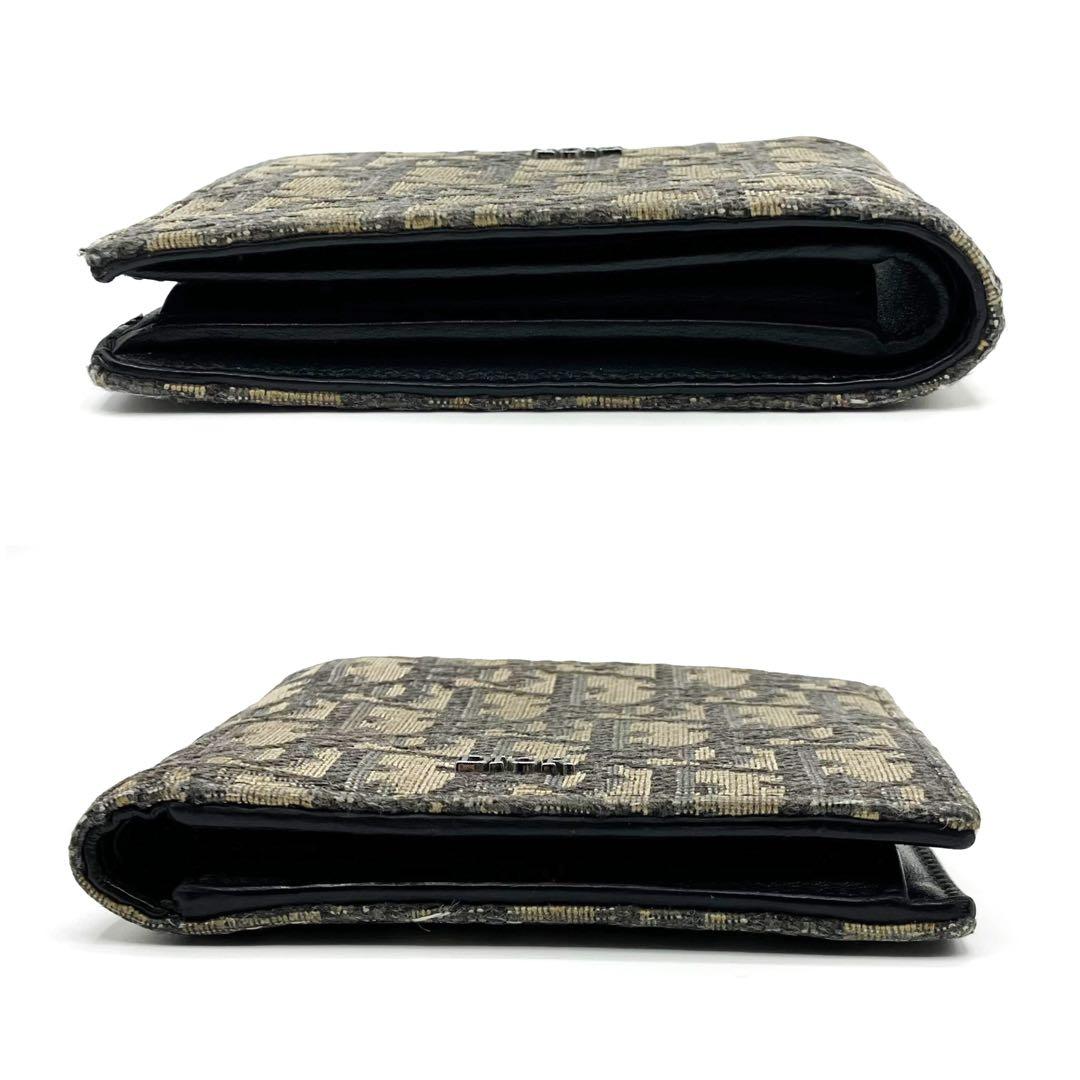 ⭐️良品⭐️ クリスチャンディオール オブリーク ジャガード 二つ折り財布