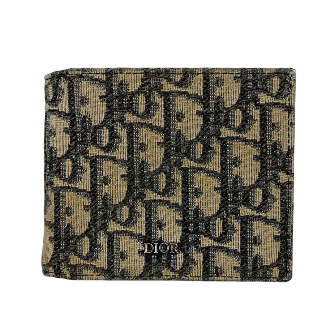 ⭐️良品⭐️ クリスチャンディオール オブリーク ジャガード 二つ折り財布