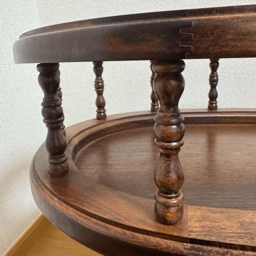 イタリア製　アンティーク家具　360°回転　テーブル　インテリア　ヴィンテージ