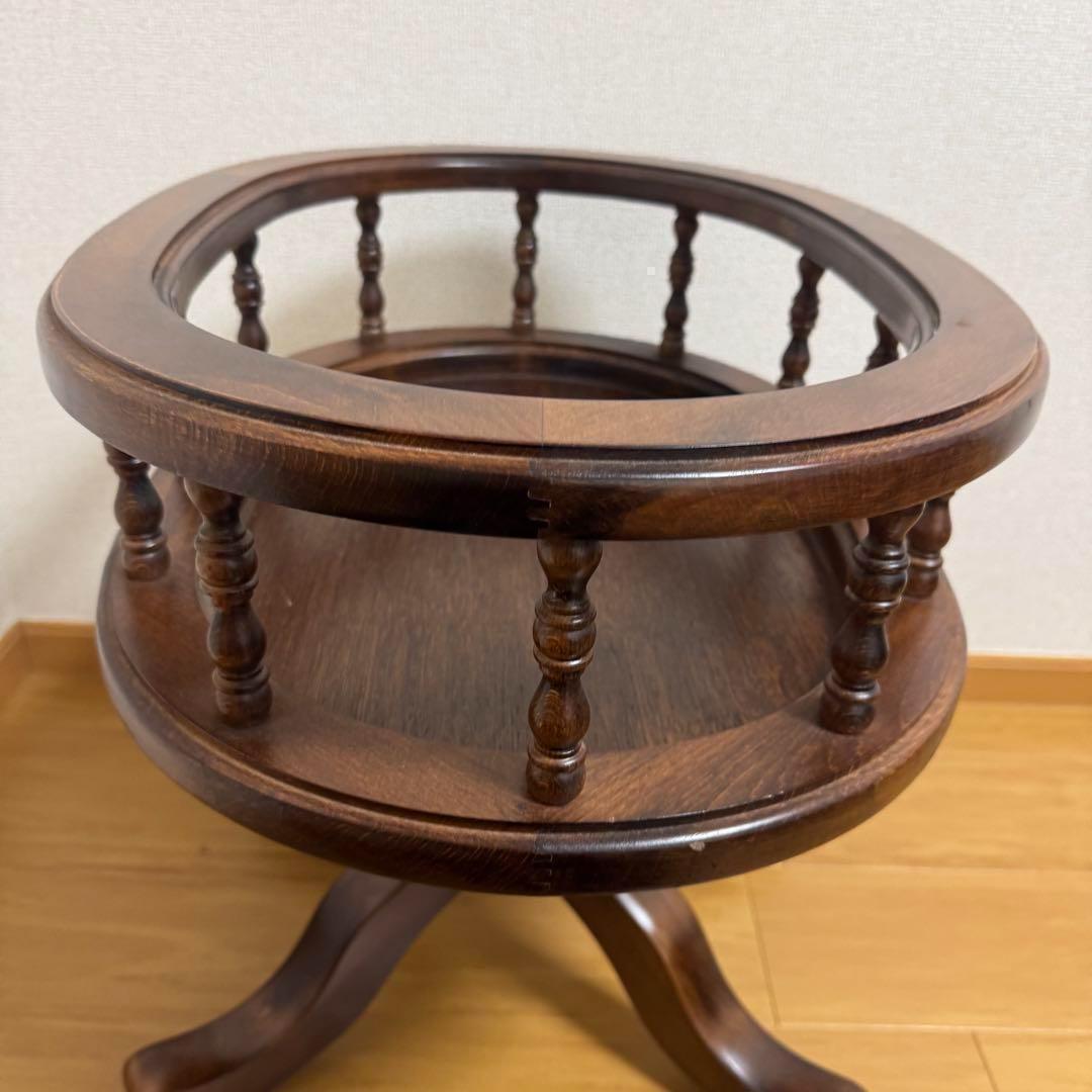 イタリア製　アンティーク家具　360°回転　テーブル　インテリア　ヴィンテージ