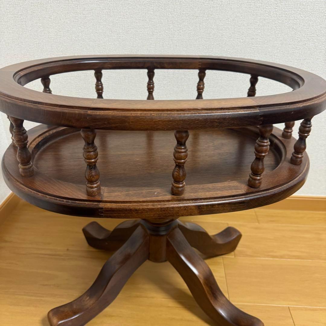 イタリア製　アンティーク家具　360°回転　テーブル　インテリア　ヴィンテージ