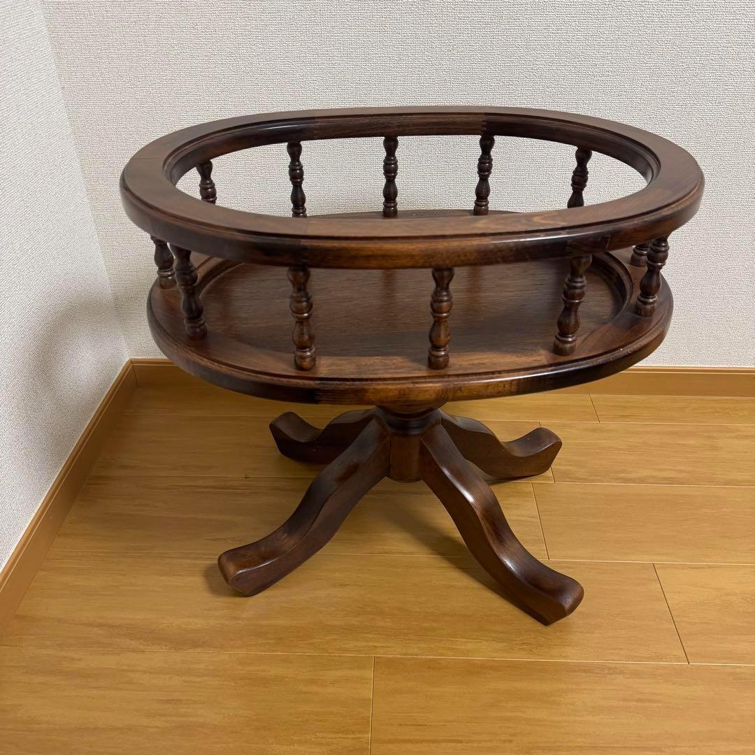 イタリア製　アンティーク家具　360°回転　テーブル　インテリア　ヴィンテージ
