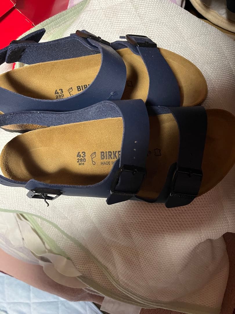美品BIRKENSTOCK ビルケンシュトック　ミラノ　ネイビー サンダル 43