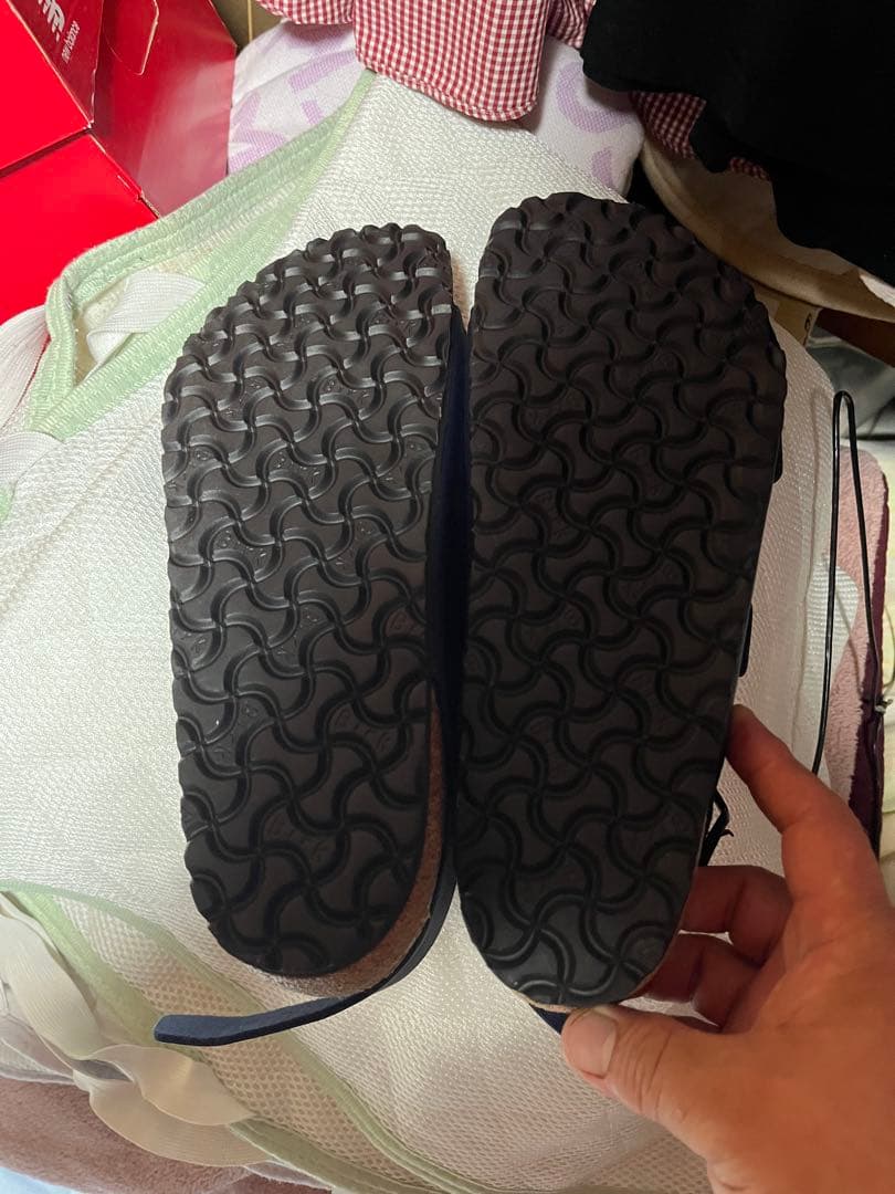 美品BIRKENSTOCK ビルケンシュトック　ミラノ　ネイビー サンダル 43