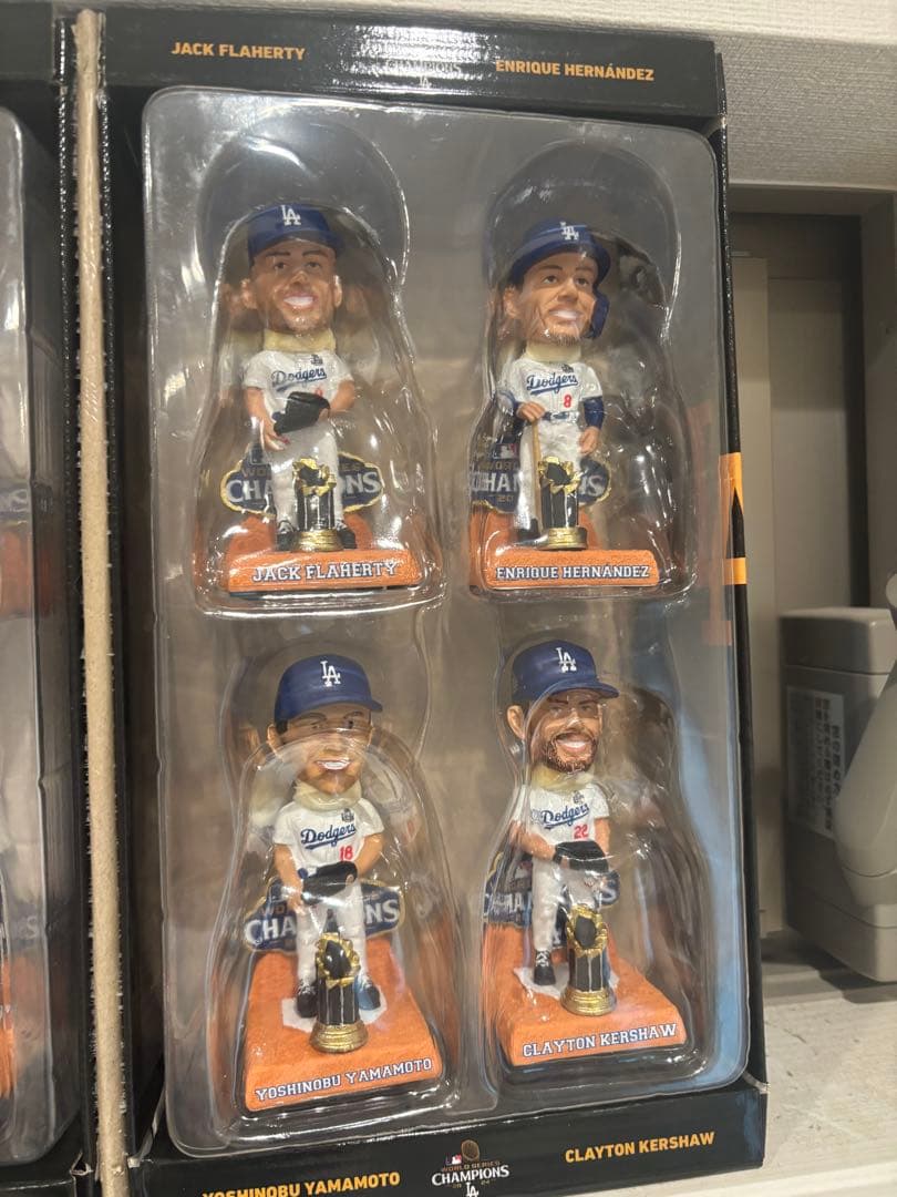 ロサンゼルス・ドジャース 2020年ワールドシリーズ ミニボブルヘッドセット
